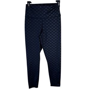 Balance Collection Legging‎ Black w/ Hearts 7/8 Length Size M  NWOT